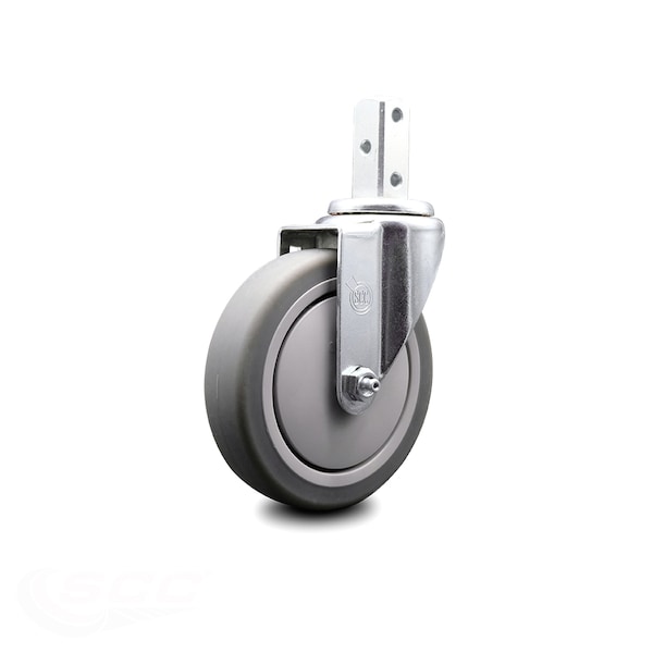 5 Inch Thermoplastic Rubber Wheel Swivel 7/8 Inch Square Stem Caster SCC